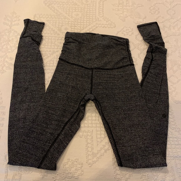 lululemon athletica Pants - lululemon nulu align with stirrups grey pattern